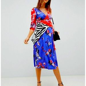 Multi media maternity dress